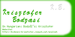 krisztofer bodzasi business card
